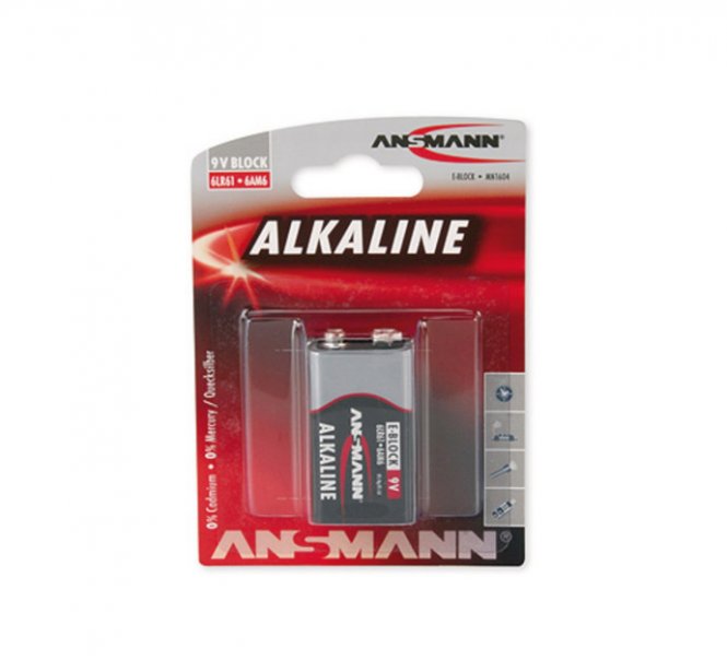 ANSMANN Piles alcalines 1515-0000 6LR61 / E blister de 1 