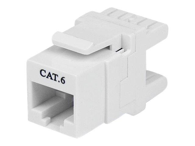 180 Cat 6 Keystone Wall Jack - White 