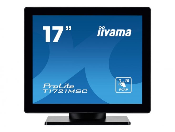 iiyama ProLite T1721MSC-B2 - Écran LED - 17" - écran tactile - 1280 x 1024 SXGA @ 75 Hz - TN - 250 cd/m² - 1000:1 - 5 ms - HDMI, VGA - haut-parleurs - cadre noir avec finition mate 