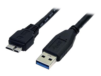 StarTech.com Câble USB 3.0 SuperSpeed 0,5 m - Cordon USB A vers USB Micro B Mâle / Mâle - 50 cm Noir - Câble USB - Micro-USB de type B (M) pour USB type A (M) - USB 3.0 - 50 cm - moulé - noir - pour P/N: DKT30CVAGPD, S251BMU313, S251BMU3FP, S251BPU313, S2 