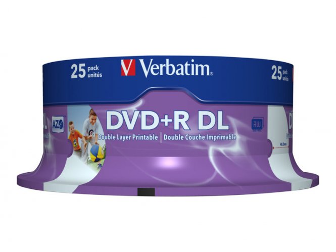 DVD+R/8.5GB 8x Wid Print Surface Spdl 25 