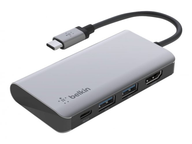 Belkin CONNECT 4 en 1 adaptateur de concentrateur multiport - USB-C - HDMI 