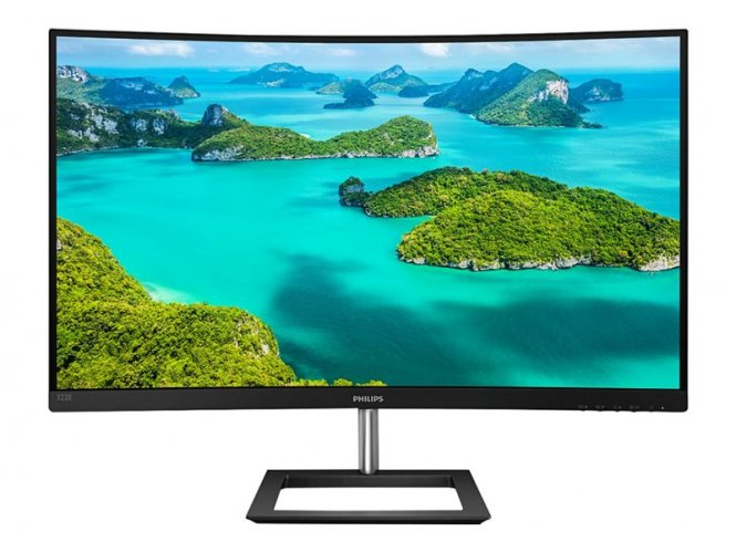 Philips E-line 322E1C - Écran LED - incurvé - 32" (31.5" visualisable) - 1920 x 1080 Full HD (1080p) @ 75 Hz - VA - 250 cd/m² - 3000:1 - 4 ms - HDMI, VGA, DisplayPort - noir texturé 