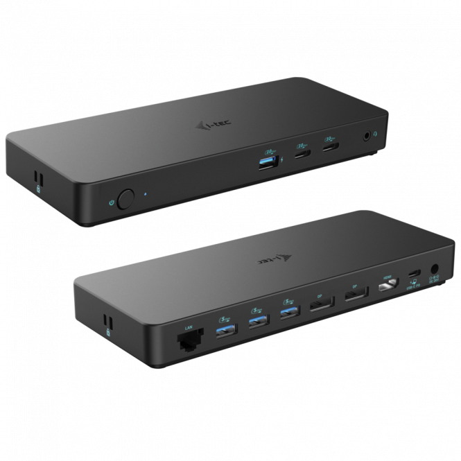 I-TEC USB-C Triple 4K Display Docking Station Gen2 2xDP 1xHDMI 1xGLAN 3xUSB 3.2 Gen1 1xUSB 3.2 Gen2 2xUSB-C Gen2 1xAudio/Mic PD100W 
