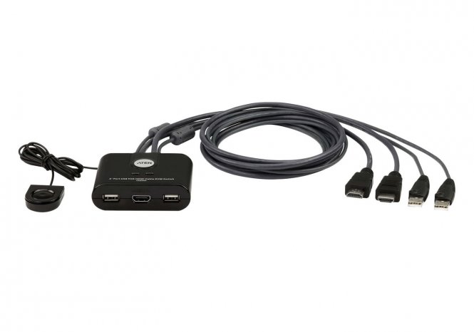 ATEN CS22HF Switch KVM HDMI 1080p / USB avec télécommande 