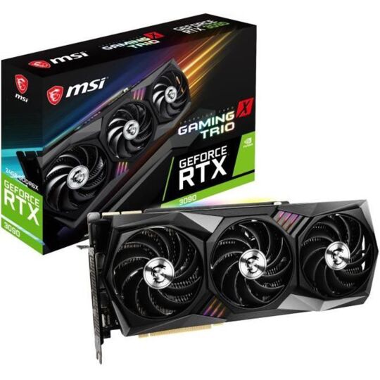 Carte graphique MSI GeForce RTX 3090 GAMING X TRIO - 24 Go 