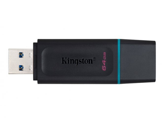 Kingston DataTraveler Exode - Clé USB - 64 Go - USB 3.2 Gen 1 - noir et bleu sarcelle 