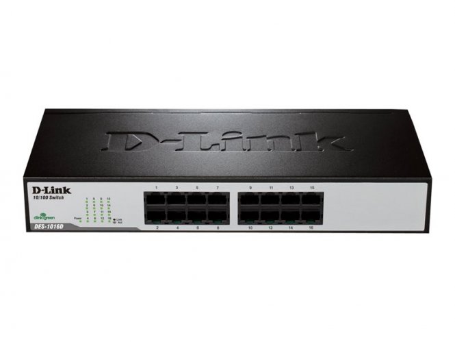 D-Link DES 1016D - commutateur - 16 ports - non géré - Montable sur rack 