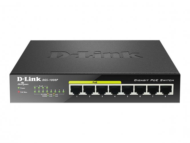 D-Link DGS 1008P - commutateur - 8 ports - non géré 