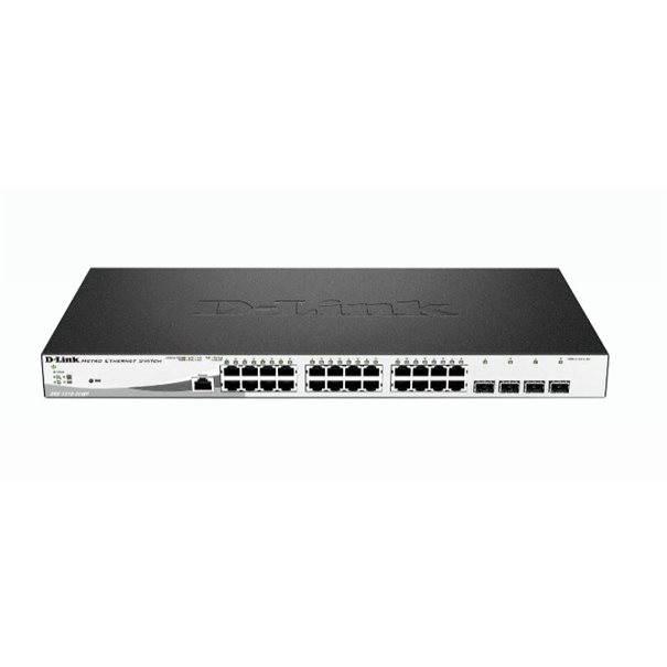 D-Link Switch DGS-1210-28MP/E 24xGBit/4xSFP 19" Managed PoE (370W) 