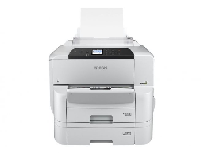 Epson WorkForce Pro WF-C8190DTW - Imprimante - couleur - Recto-verso - jet d'encre - A3 - 4 800 x 1 200 ppp - jusqu'à 35 ppm (mono)/jusqu'à 35 ppm (couleur) - capacité : 835 feuilles - Gigabit LAN, NFC, USB 3.0, hôte USB 2.0, Wi-Fi(ac) 