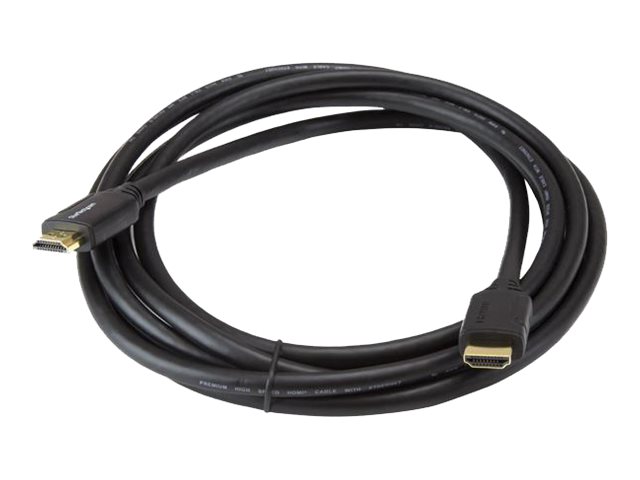 StarTech.com Câble HDMI grande vitesse haute qualité avec Ethernet de 3 m - Cordon HDMI vers HDMI - Câble HDMI 2.0 - 4K 60 Hz (HDMM3MP) - Câble HDMI avec Ethernet - HDMI mâle pour HDMI mâle - 3 m - noir - pour P/N: EXTEND-HDMI-4K40C6P1, KITBXAVHDPEU, KITB 