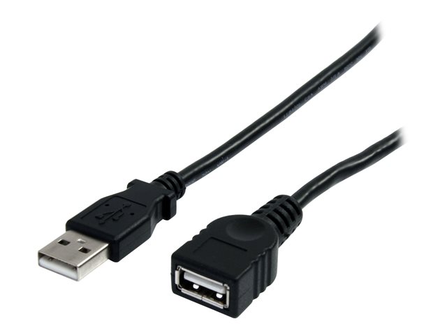 StarTech.com Câble d'extension USB Type-A de 3 m - M/F - Rallonge USB-A - Noir (USBEXTAA10BK) - Rallonge de câble USB - USB (M) pour USB (F) - USB 2.0 - 3 m - noir - pour P/N: 35FCREADBK3, ICUSB2321F, ICUSB232PRO, ICUSB232V2, LTUB1MBK, MSDREADU2OTG, UUSBO