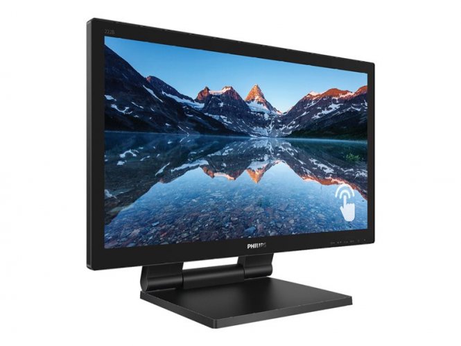 Philips B Line 222B9T - Écran LED - 22" (22" visualisable) - écran tactile - 1920 x 1080 Full HD (1080p) @ 60 Hz - TN - 250 cd/m² - 1000:1 - 1 ms - HDMI, DVI-D, VGA, DisplayPort - haut-parleurs - noir texturé 