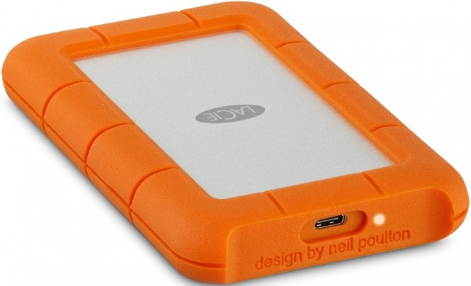 Lacie Rugged Mobile Drive USB-C (HDD) - Orange - 1TB - Câble USB-C fourni (2) - PROMO jusqu'au 15/03/2024 ou épuisement des stocks 