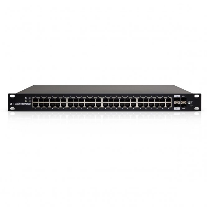 Ubiquiti Switch EdgeSwitch 48xRJ45 GBit/2xSFP/2xSFP+ 500W PoE Managed 19" Rack-Mountable, Gigabit RJ45/SFP/SFP+ Ports 