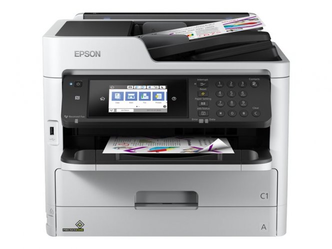 Epson WorkForce Pro WF-C5790DWF - Imprimante multifonctions - couleur - jet d'encre - Legal (216 x 356 mm) (original) - A4/Legal (support) - jusqu'à 22 ppm (copie) - jusqu'à 24 ppm (impression) - 330 feuilles - 33.6 Kbits/s - USB 2.0, Gigabit LAN, Wi-Fi(n 