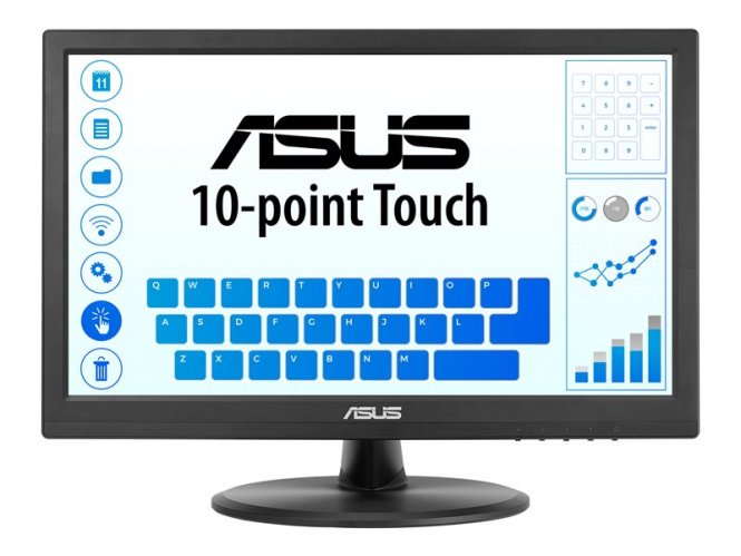 ASUS VT168HR - Écran LED - 15.6" - écran tactile - 1366 x 768 WXGA @ 60 Hz - TN - 220 cd/m² - 400:1 - 5 ms - HDMI, VGA 