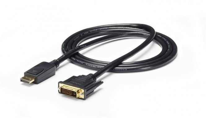 StarTech.com DisplayPort to DVI Cable - 6ft / 2m - 1920 x 1200 - M/M ? DP to DVI Adapter Cable ? Passive DisplayPort Monitor Cable (DP2DVI2MM6) - Câble adaptateur - DVI-D (M) pour DisplayPort (M) - 1.8 m - noir 