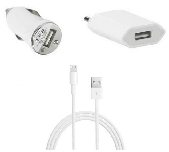 CoreParts Charger set for iPhone 5, White