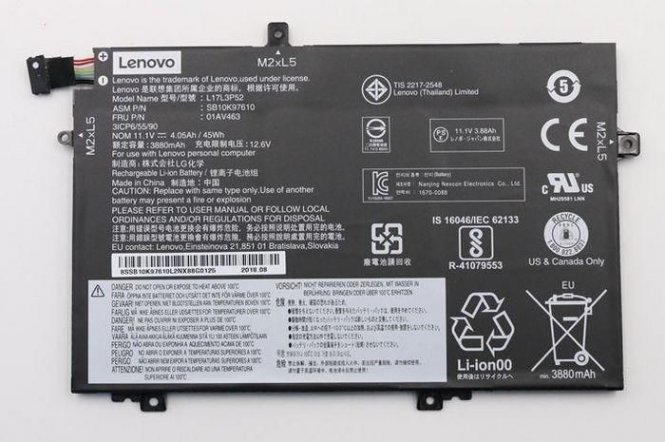 Lenovo Lithium ion, 3 cells, 45 Wh, 4120 mAh 