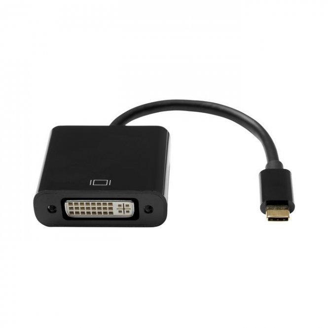 ProXtend USB-C (M) to DVI-I 24+5 (F) Adapter, Black 10CM 