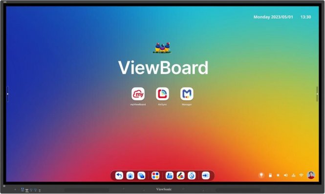 ViewSonic IFP6534, 65" (EDLA) 40 Multi touch, 9H, 4K UHD (3840x2160), 400nits, 8G RAM/128GB Storage, OPS x1, Wi-Fi slot x1, Black 