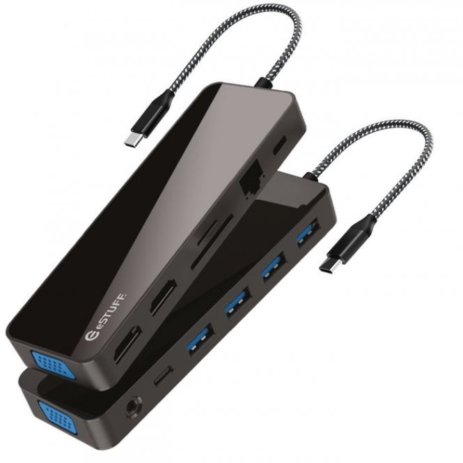 eSTUFF Station d'accueil mobile triple affichage 13-en-1 