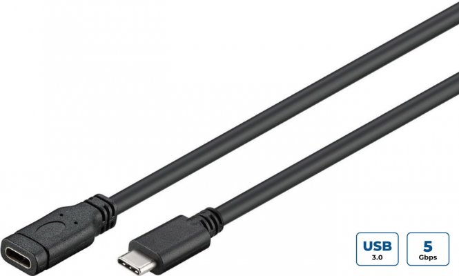 MicroConnect Câble d'extension USB-C 3.2 Gen 1, 1,5 m