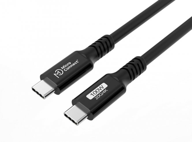 MicroConnect Câble USB-C 4m, 100W, 20Gbps, USB 3.2 Gen 2x2 