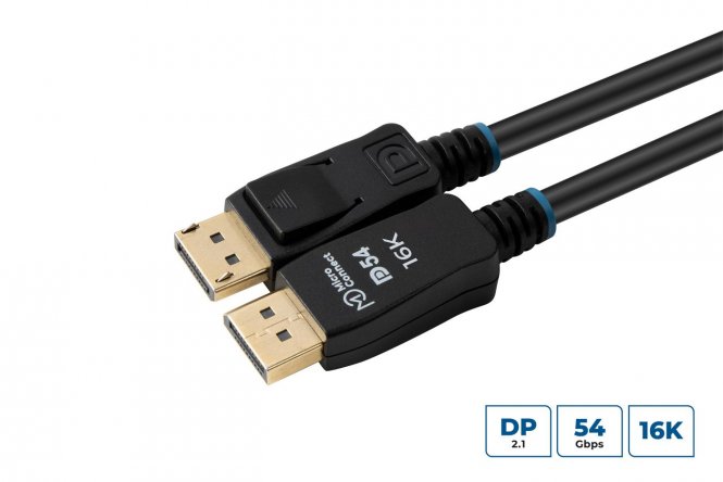 MicroConnect 16K DisplayPort 2.1 54Gbps Cable 3m, Black 