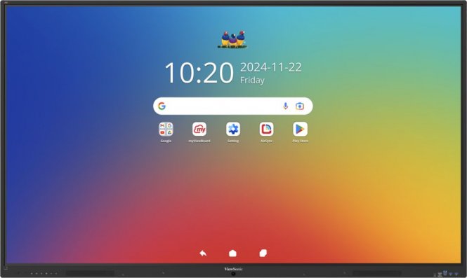 ViewSonic IFP7535-1-1C, 75", (EDLA-certified), Advanced Tactile 64 Multi-Point Touch (Incl. Palm Rejection), Motion Sensor, Android 16, 9H, 4K UHD (3840x2160), 450nits, 8GB RAM/128GB Storage, Octa-Core CPU, Black 