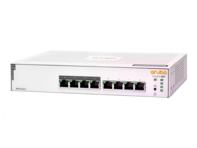 HPE Aruba Switch 1830 8G 8xGBit (4xPoE/65W) JL811A 