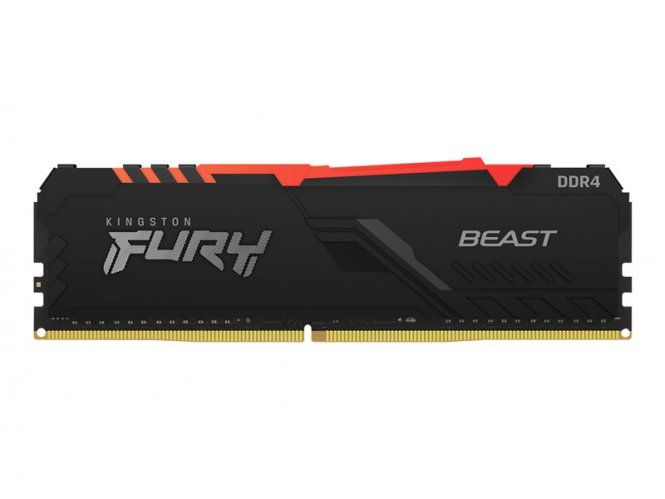 Kingston FURY Beast RGB - DDR4 - module - 8 Go - DIMM 288 broches - 3600 MHz / PC4-28800 - mémoire sans tampon 