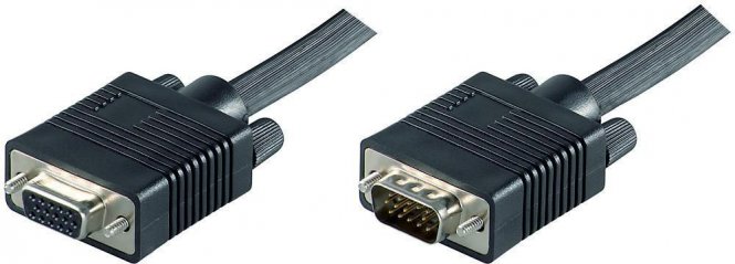 MicroConnect SVGA HD15 5m M-F Extension DoubleShielded Black 