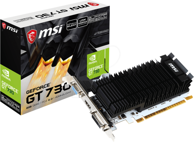 MSI VGA 2GB GT730 LP-V1 Silent V/H/DVI N730K-2GD3H/LPV1 