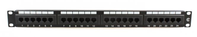 MicroConnect 19" UTP Cat.6 patch panel, 24 port, Dual 