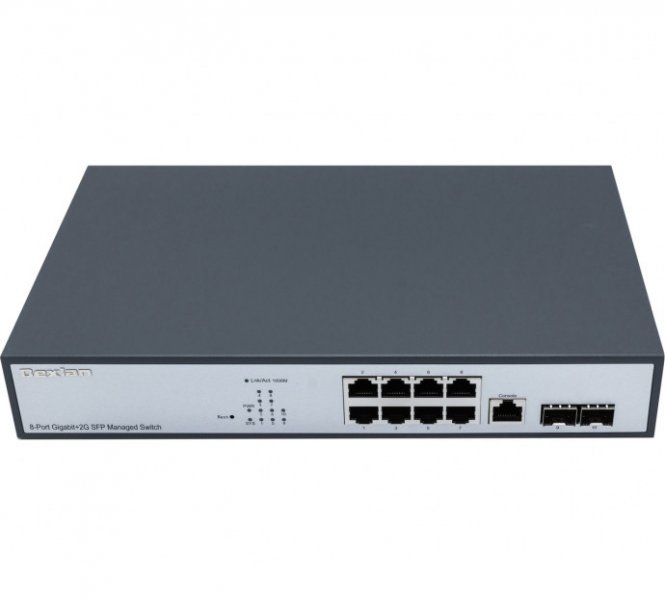 DEXLAN Switch Manageable niveau 2 Rackable 19" 8 ports Gigabit & 2 ports SFP 