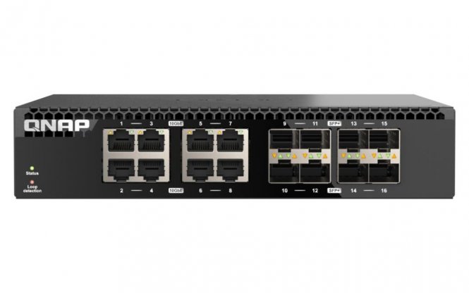 Switch non manageable 10GbE QNAP 16 ports, 6 port 2.5Gbps, 8 ports 10Gbps SFP+, 8 ports 10GbE RJ45 