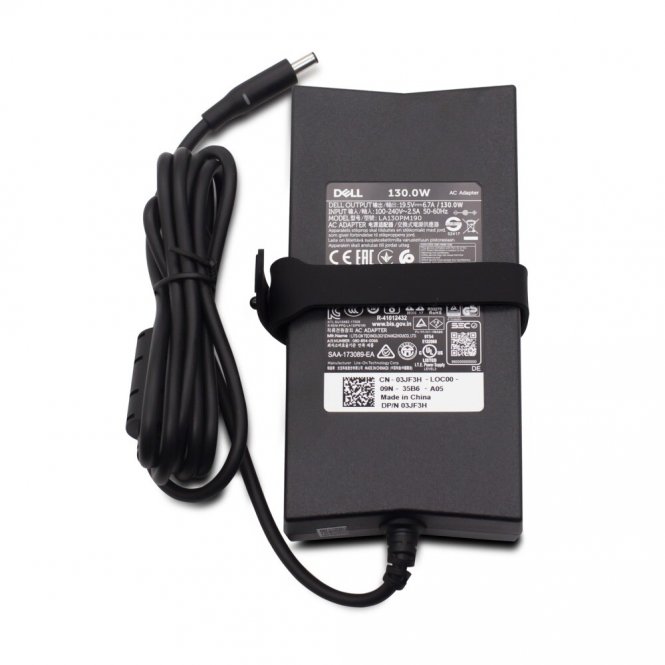 Dell 130W AC adapter for laptops, 