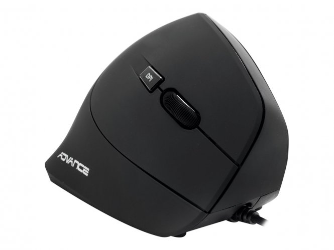 Advance Vertical+ Souris filaire ergonomique - droitier - capteur optique 1600 dpi - 6 boutons 