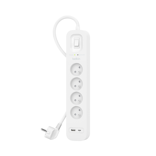 Belkin Connect - protection contre les surtensions - avec ports USB-C et USB-A 