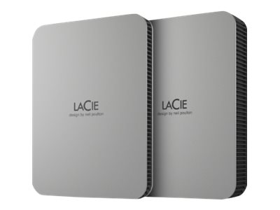 Lacie Mobile Drive Moon Silver USB-C (HDD 2.5'') - Gris clair - 4TB - Câble USB-C fourni (2) 