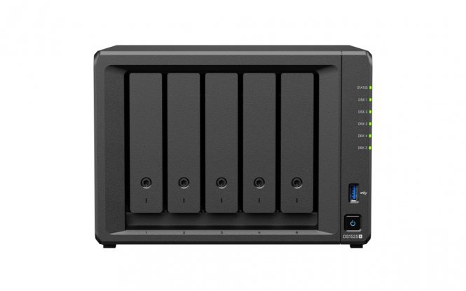NAS Synology Tour DS1525+ - 8Go de ram - Boitier nu 5 emplacements Disques SATA 2,5/3,5 - Alimentation interne 