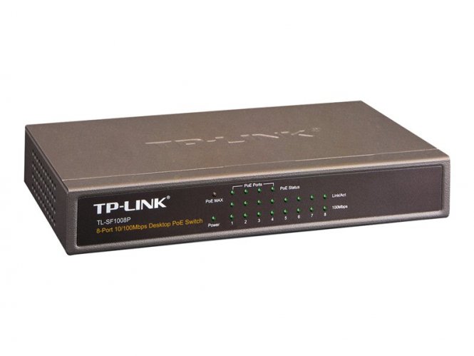 TP-LINK Switch TL-SF1008P 8x 10/100MBit Unmanaged PoE 