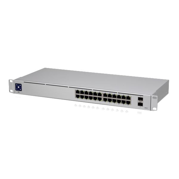 Ubiquiti Switch UniFi 24xRJ45 GBit/2xSFP Managed Gen2 19" Rack-Mountable, Fanless, 1,3" Touchscreen 