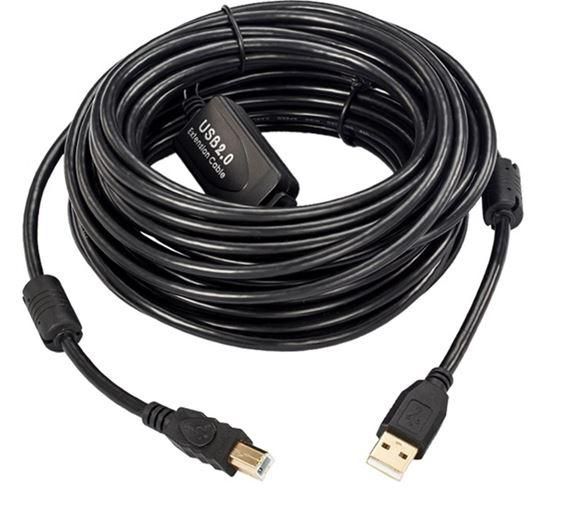 MicroConnect Active USB 2.0 A-B Cable with integrated repeater, 10m 