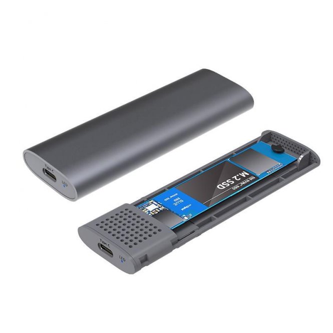 CoreParts USB3.2 Type-C Tool free Enclosure for M.2 PCIe NVMe/SATA SSDs 