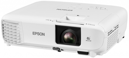 Epson EB-W49 - Projecteur 3LCD - portable - 3800 lumens (blanc) - 3800 lumens (couleur) - WXGA (1280 x 800) - 16:10 - LAN - blanc 