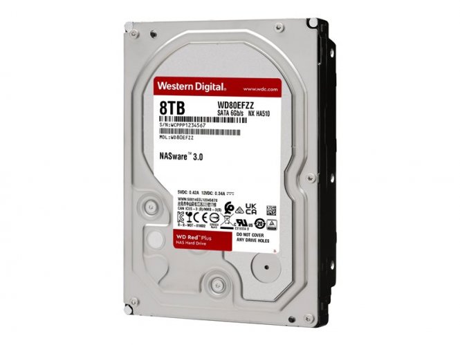 WD HD3.5" SATA3 8TB WD80EFZZ / 24x7 / NAS ~~~ 128MB / 5640rpm / CMR 